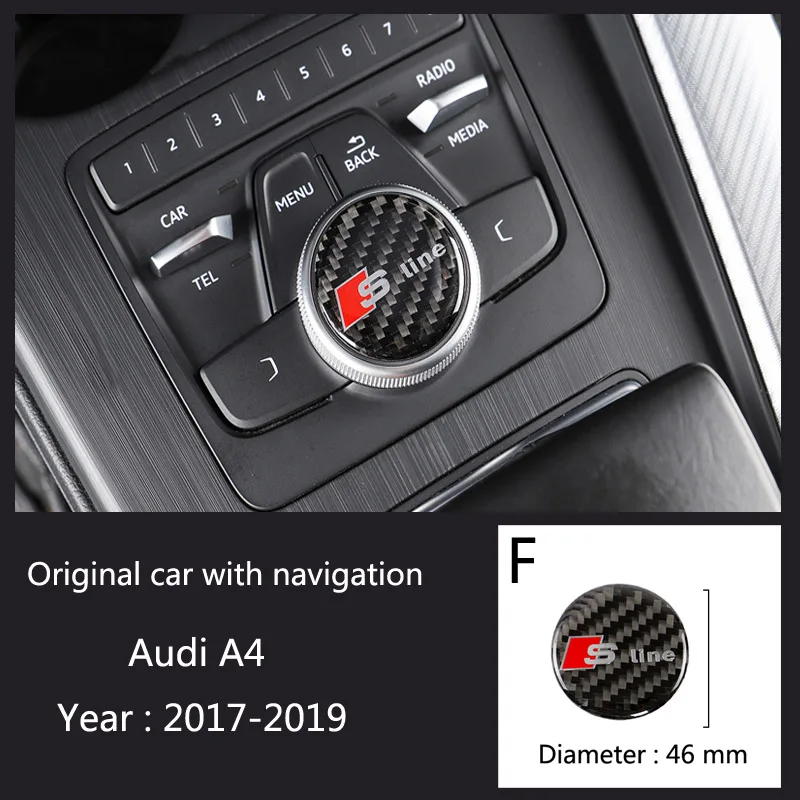Углеродное волокно для Audi A4 B9 S5-19 автомобильные аксессуары управление автомобилем коробка переключения передач Панель рамка держателя стакана воды полоса крышка отделка - Название цвета: F Type