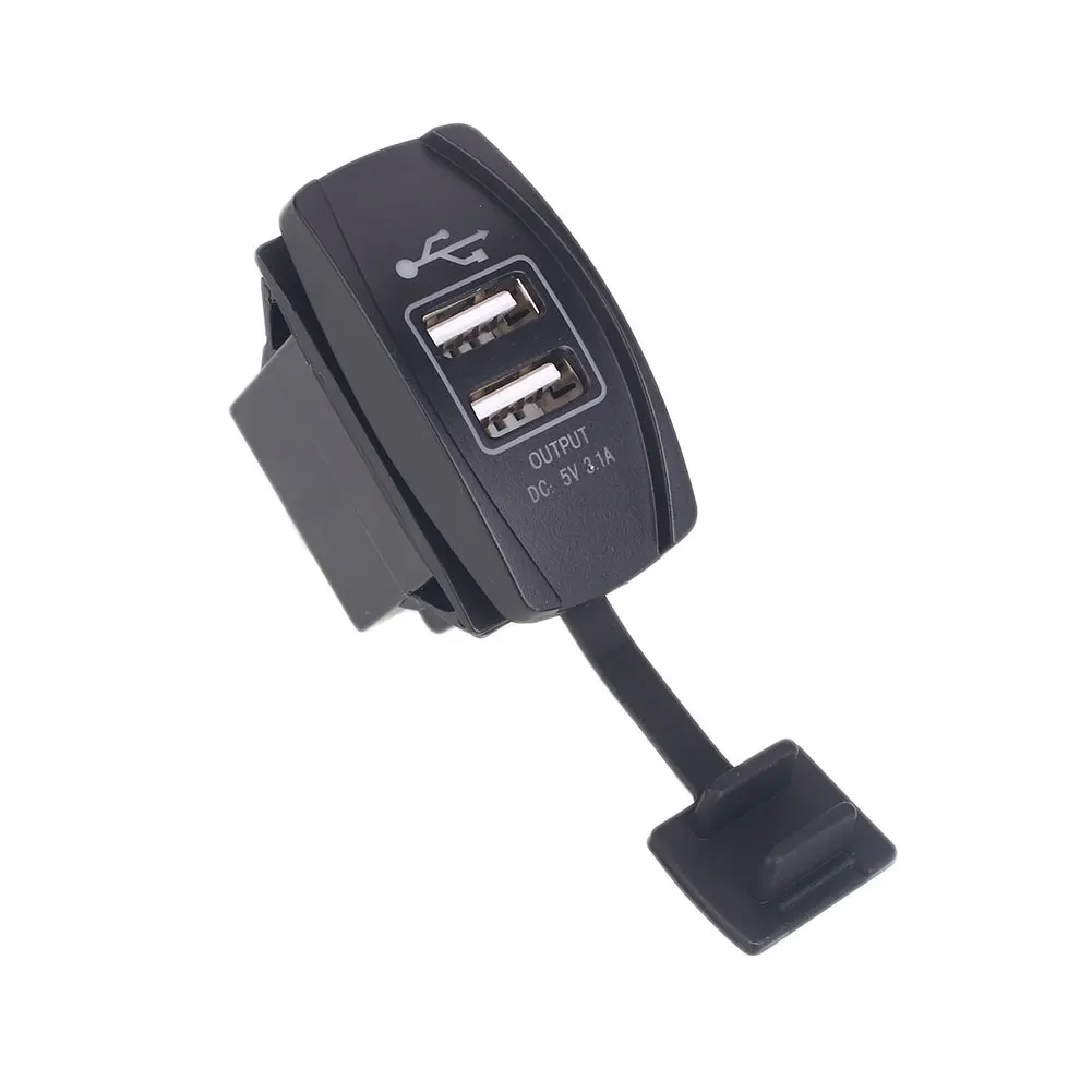 Автомобильное зарядное устройство USB зарядное устройство Портативный 2USB порт розетка планшет умный адаптивный 3.1A светодиодный Smart