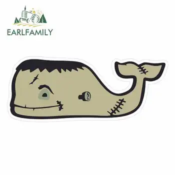 

EARLFAMILY 15cm x 6.1cm for Halloween Whale Cartoon Funny Car Stickers Bumper Trunk Truck Graphics Vinyl JDM Car Accessories