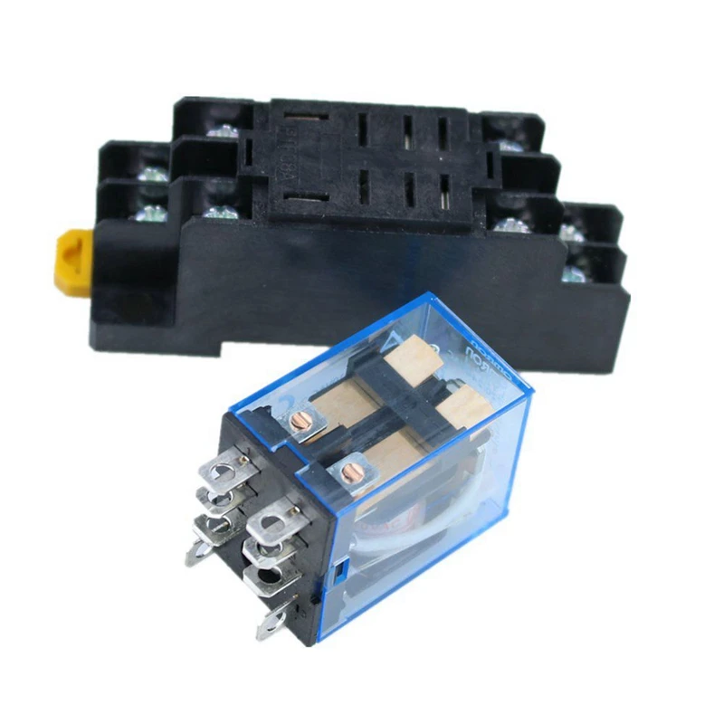 10 шт. 220 В AC катушка реле питания LY2NJ DPDT 8 Pin HH62P JQX 13F с гнездом|Реле| |