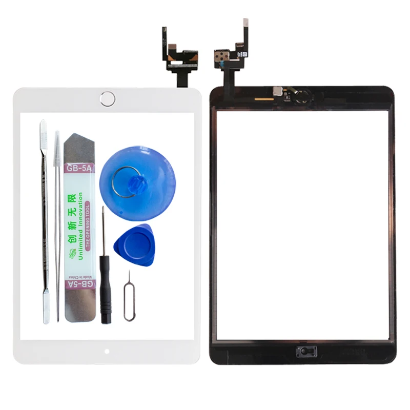 

For iPad mini 3 Touch Screen Assembly Panel With Home Button And IC Connector A1599 A1600 +Tools