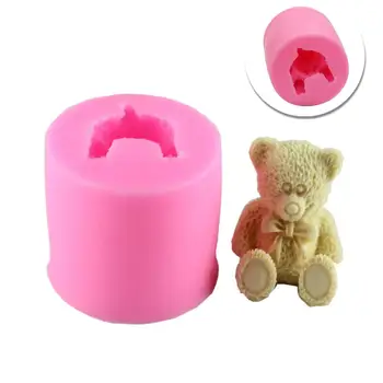 

3D Bear Silicone Soap Mold Candle Mold Fondant Cake Decorating Tools Sugarcraft Cake Chocolate DIY Baking Mold Candle Moulds