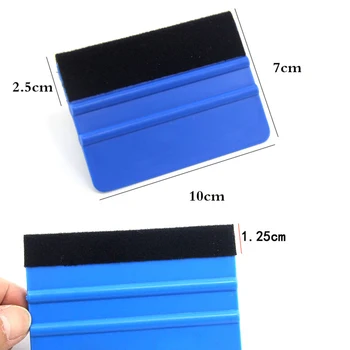 

1 PC Car Film Sticking Scraping Tool Square Scraper With Fleece Cloth
