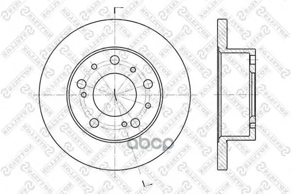 6020-9908-Sx_диск Торм. Пер. ! Citroen C22/C25 Peugeot J5 1.8-2.5d 84 Stellox арт. 60209908SX | Автомобили и