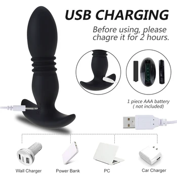 Thrusting Anal Vibrator Sex Toy Prostate Massager for Men 7 Actions Vibration Modes Anal Plug for Advanced Players Butt Plug 3