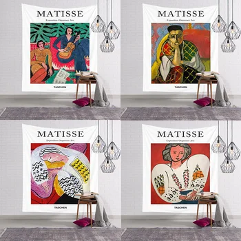 

Artist Painting Tapestry Psychedelic Matisse Painting Wall Tapestry Printed Living Room Decoration Small Tapestry Home Decor