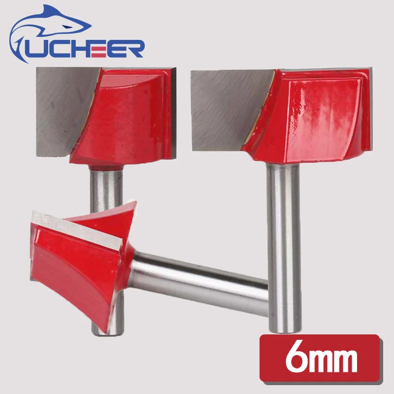  UCHEER 1pc 6mm Cleaning bottom Engraving Bit solid carbide router Woodworking Tools CNC milling cut
