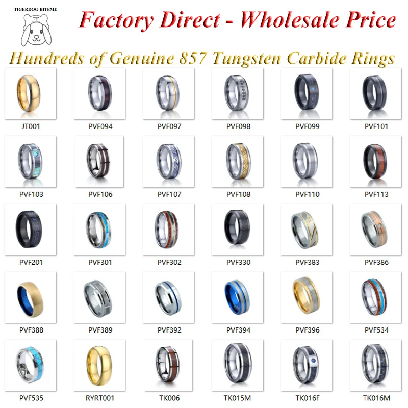 hundreds of tungsten rings