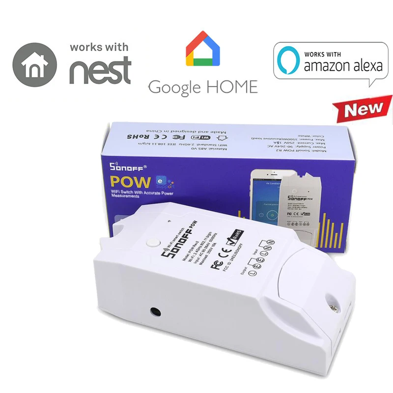 ITEAD Sonoff Pow R2 15A 3500 Вт Wifi смарт-коммутатор Высокая точность энергопотребление измеряет ток энергопотребление с помощью приложения