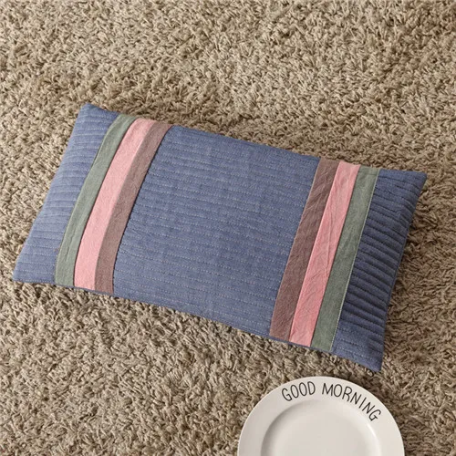 blue Подушка для сна, 30*50 см, гречиха, наполнитель шеи, подушка для здоровья, хлопок, поверхность головы, ноги, поддержка спины, для взрослых, детей, домашний текстиль - Цвет: blue