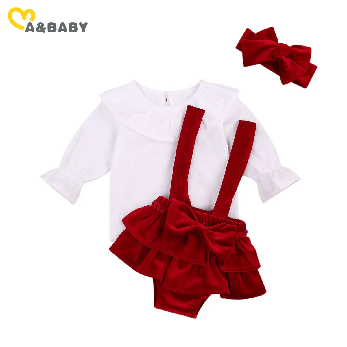 Ma &amp Baby/Рождественский комплект одежды для новорожденных девочек 0-24 месяцев