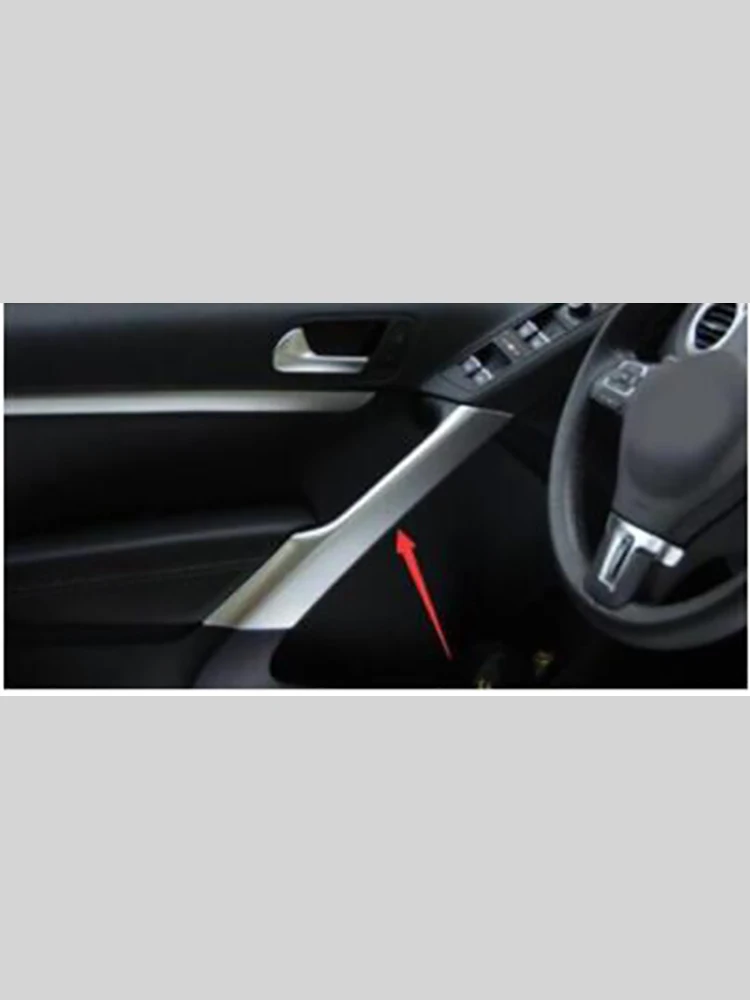 4 шт./компл. подходит для Vw Tiguan 2012 2013 ABS Chrome матовая отделка внутренняя дверная ручка подлокотник декоративная крышка Накладка для укладки волос