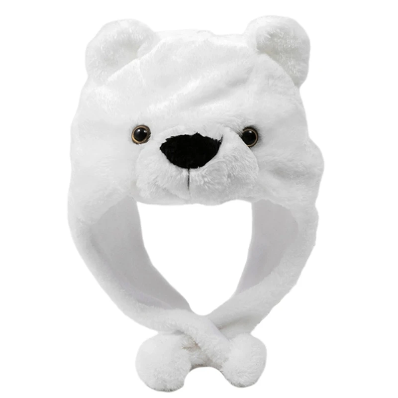 Halloween Animal Panda Hat Cartoon Headgear Cute Panda Hat Furry Hat Headband Windproof Performance Props Dress Up 3
