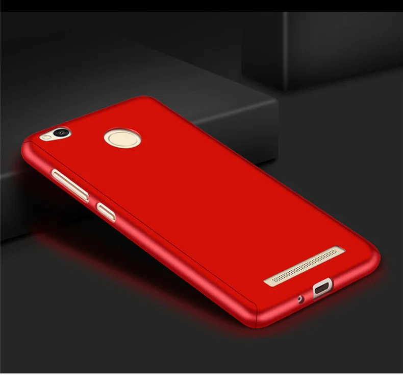 Чехол для Xiaomi Redmi 3 S Pro 360, полный защитный чехол для Xiomi Redmi 3 S Xaomi, чехол для телефона s с пленкой из закаленного стекла