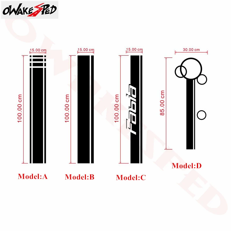 Автомобильные спортивные длинные полосы Стильные наклейки крышка двигателя капот Декор наклейки авто капот виниловые наклейки на тело для Skoda Fabia