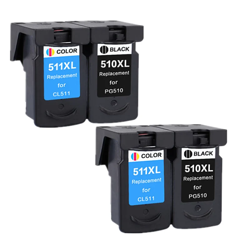 2Black 2Color YLC PG510 CL511 чернильный картридж Замена для Canon PG 510 pg-510XL CL 511XL для MP240 MP250 MP260 MP280 MP480 MP490 IP2700MP499 - Цвет: 2Black 2Color