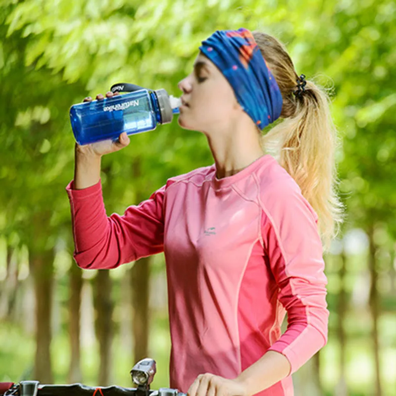 

1000ml Camping Hiking Bottle Clear Outdoor Bicycle Sport Water Kettle Flask