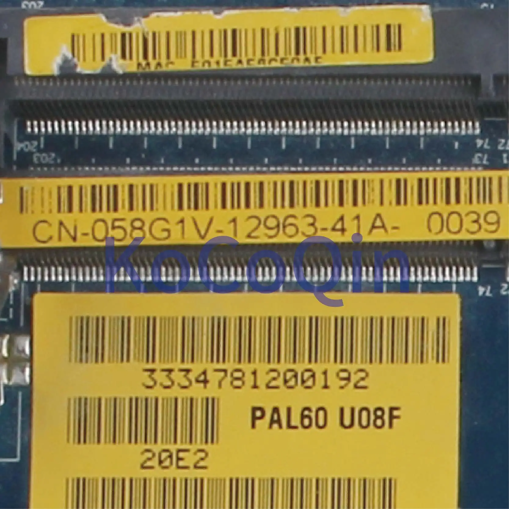 Kocoqin Placa-mãe para Laptop Dell Latitude E6520 Qm67 Placa Principal 058g1v Pal60 - Imagem 2