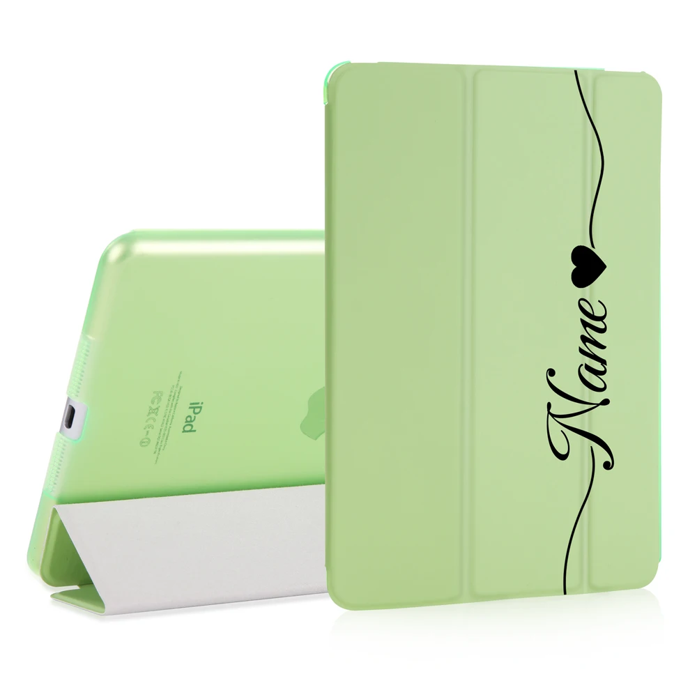 

Personality Custom Your Name Case for ipad Mini 2 3 4 5 PU Leather Cover Hard Back Cases For iPad Air 2 3 10.5 inch pro 2018