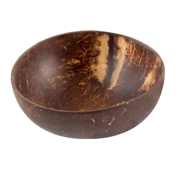 

Creative Natural Coconut Bowl Eco Friendly Soup Salad Noodle Rice Bowl Wooden Fruit Bowls Handicraft Art Work Decoration