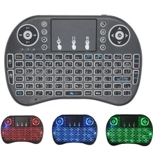 Li-ion pil i8 7 renk klavye 2.4G kablosuz Air Fly fare çoklu dil klavye için Android TV kutusu/PC/ XBOX/ PS3/dizüstü