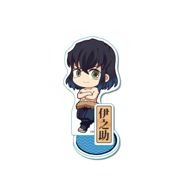 Серебристый Аниме демон убийца Kimetsu No Yaiba косплей реквизит аксессуары Kamado Tanjirou Nezuko акриловая настольная подставка фигурка модель - Цвет: Серебристый