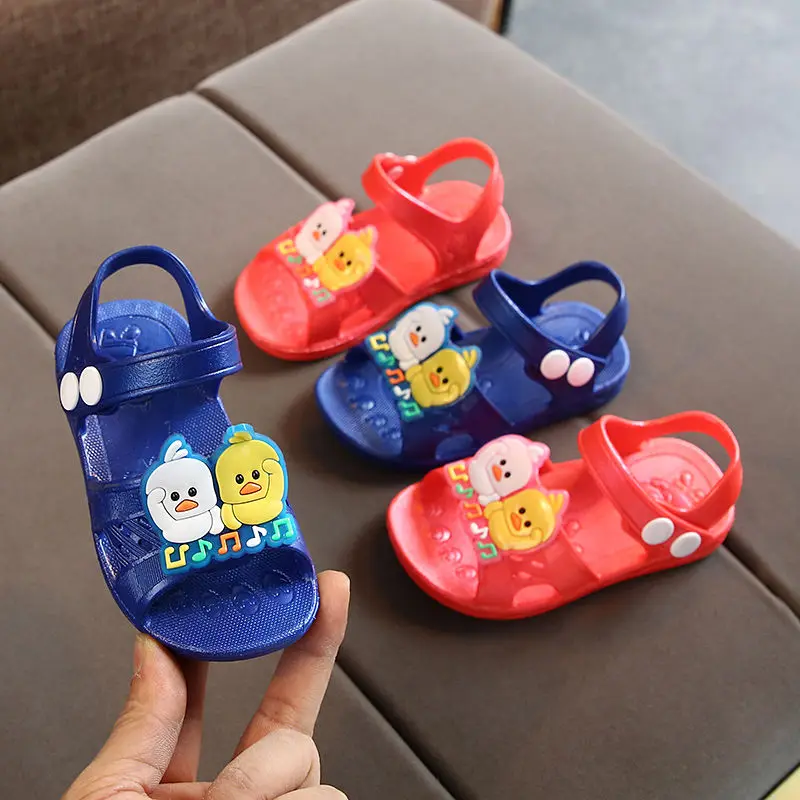 

Kids Summer Shoes Rubber Toddler Sandals Closed Toe Anti-Slip Infant Slippers Boys High Quality Breathable Cartoon Beach Shoes