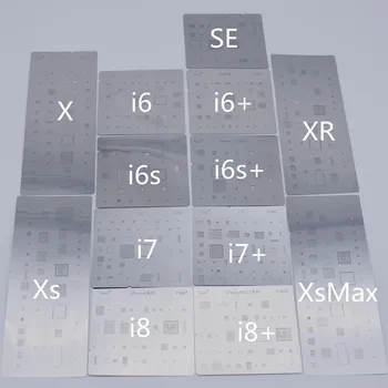 

IC Chip BGA Reballing Stencil Kits Set Solder template for iphone XS Max XR X 8 7 6s 6 plus SE Motherboard