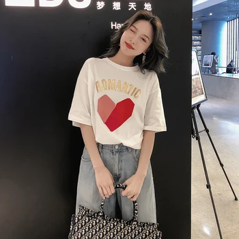 

Shirt Women Korean Streetwear Gray Boho Summer Tops Harajuku Ropa Mujer white color