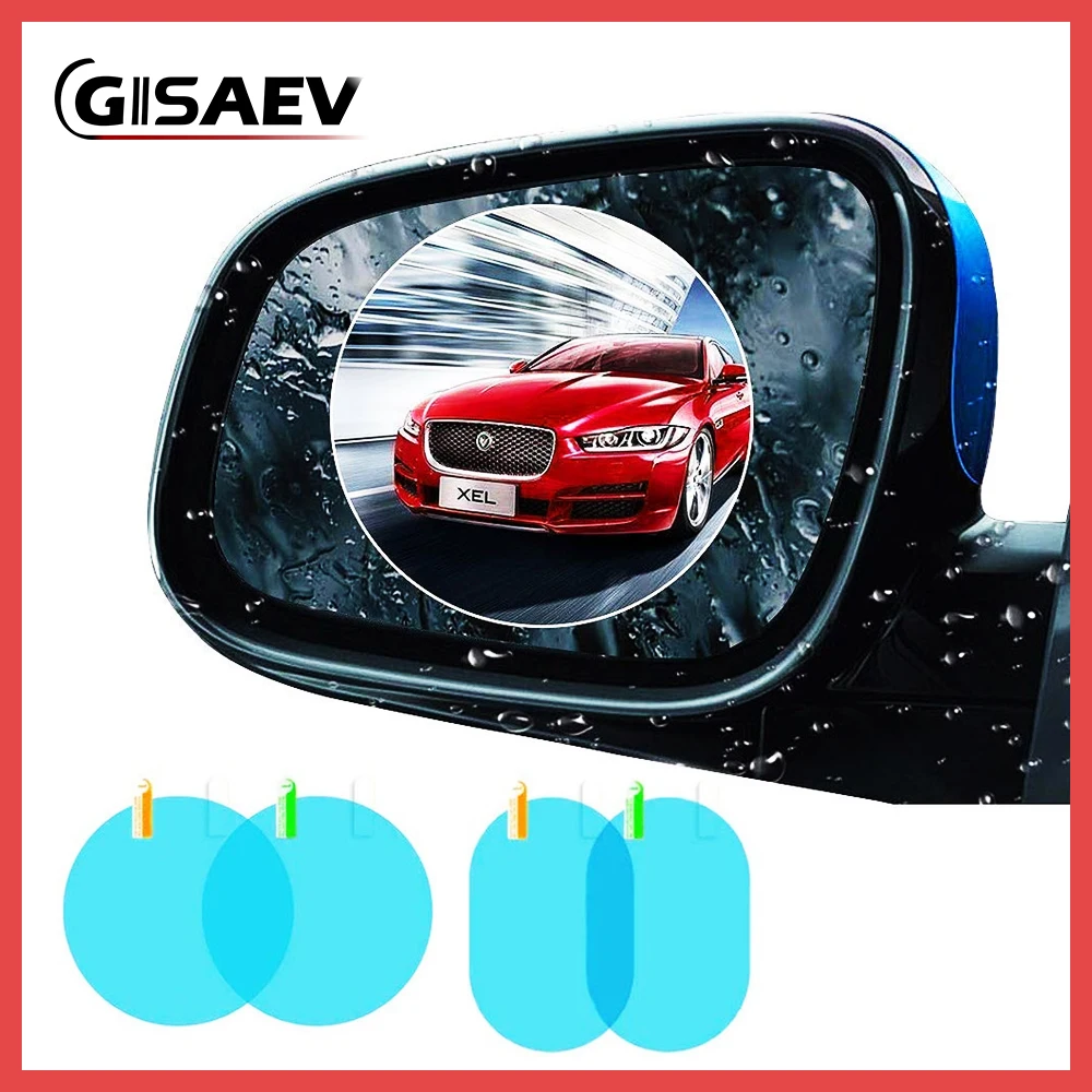 

Car Mirror Window Clear Film Anti Fog Membrane Anti-Glare Waterproof Rainproof Car Sticker 2 Pcs/Set