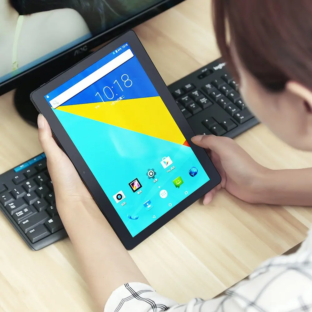 ANRY 10,1 дюймов четырехъядерный Android 7,0 телефонный звонок 3g планшетный ПК 1280x800 HD ips встроенный 3g WiFi Bluetooth ПК таблетки 10,1