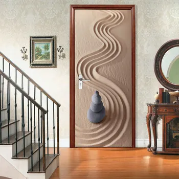 

New Wall Decals Mural 3D Step Door Sticker Desert Gourd Pattern DIY Selfadhesive Waterproof Wallpaper Print Picture Home Decor