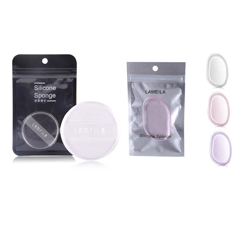 Прозрачный силиконовый спонж для макияжа для жидкой основы BB CC крем первой необходимости инструменты для макияжа лица Силиконовый спонж