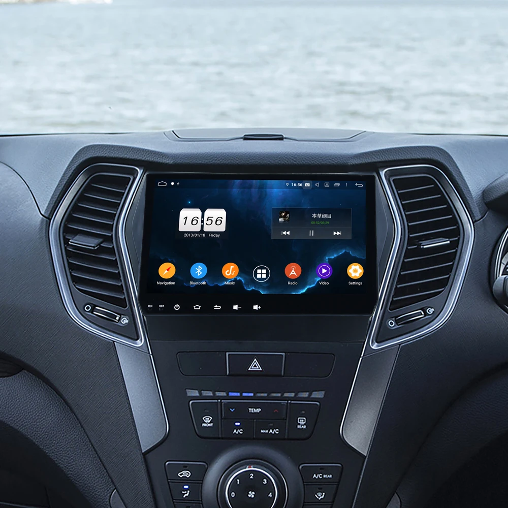 Радио Стерео Автомобильный gps навигатор 9 дюймов Android 9,1 для hyundai iX45 Santa Fe 2013