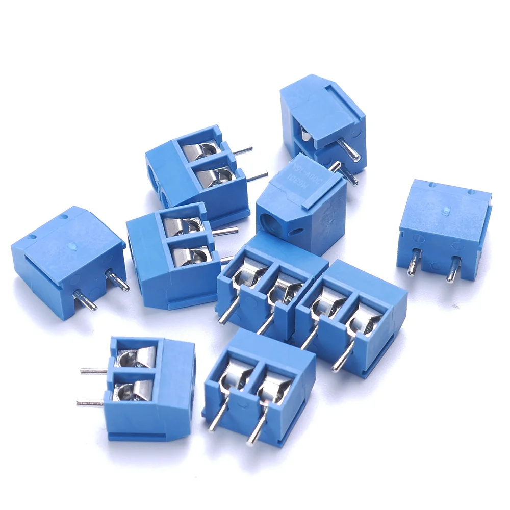 

Hot Sale 2 Pin 5.08mm Pitch Blue Connect Terminal Screw Terminal Connector Block Terminal Connector 10pcs/set Free Shipping