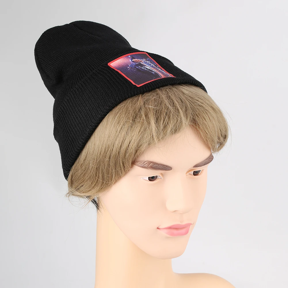 Черный Ребристый трикотажный головной убор шапка бини Павлин Bonnets Gorro Меховые помпоны шапки с помпонами шапочки черепа шапка вязаная крючком зимняя шапка Повседневная шапка