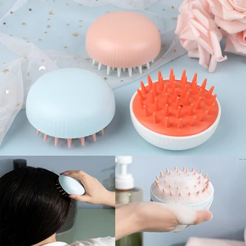 

Shampoo Massage Brush Handheld Silicone Scalp Brush Washing Shower Hair Comb Mini Head Meridian Massage Comb