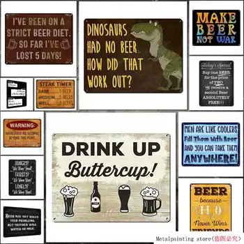 

Steak Timer - Rare 1 Beer, Medium 2 beers, Well Done 3 Beers, 9 x 12 Inch Metal Sign, Funny Beer Signs, Man Cave, Brewery, Bar