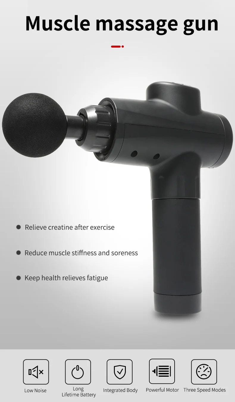 Muscle Massage Gun Deep Tissue Pure Wave Percussion Body Fascia Gun Massager Muscle Gun Body Relaxation Pain Relief Massager