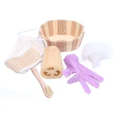 5 шт./компл. для женщин, мужчин, девочек, детей, для ванны, шоу, набор для спа, подарок включает мяч для ванной отшелушивающая перчатка, пояс, мочалка-губка, щетка для тела