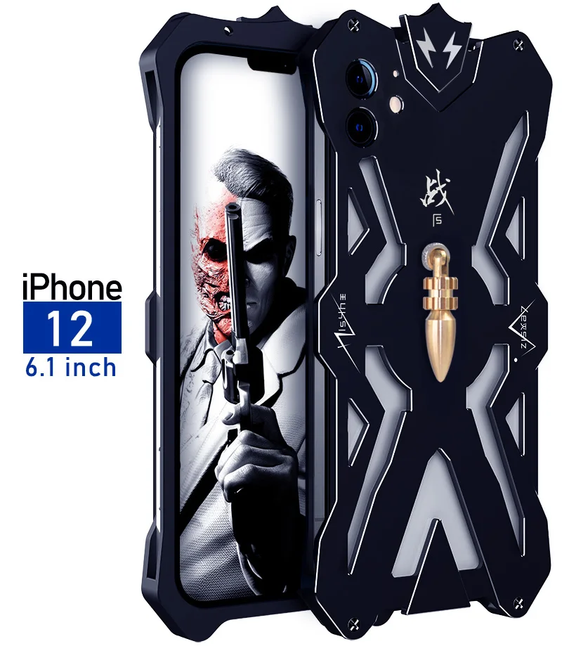Metal Aluminum Cases Cool For iphone 12 pro Case Bumper Armor case funda luxury coque cover Holder phone | Мобильные телефоны и