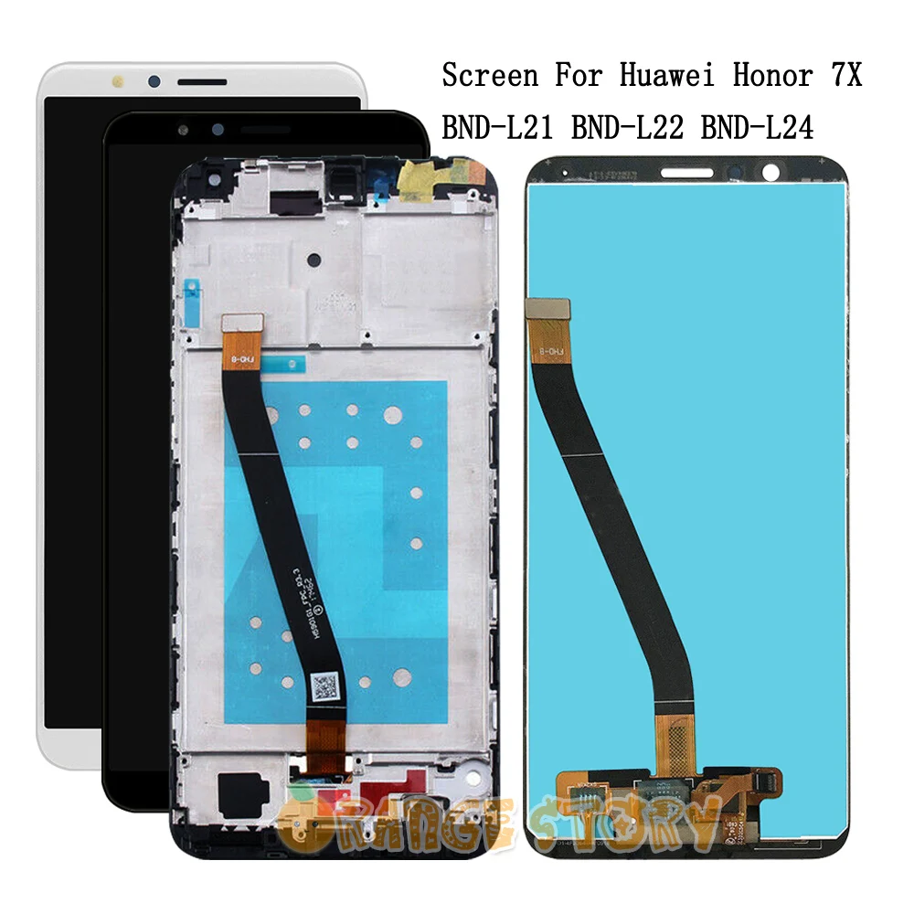 Рамка с датчиком для ЖК экрана Huawei Honor 7X Женский дисплей сенсорный рамка в сборе 7x7