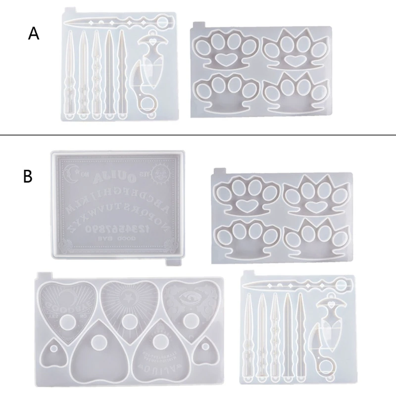 

Knuckles Silicone Resin Mold Epoxy Resin Finger Tiger Paw Self Defence Keychain Silicone Mold Kit Jewelry Making Tools