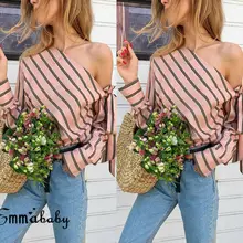 *#Best Price Women Ladies Striped Off the Shoulder Short Sleeve Crop Tops Casual Shirt Blouse New Striped Loose Blouse Fashion Ladies *#Best Price Women Ladies Striped Off the Shoulder Short Sleeve Crop Tops Casual Shirt Blouse New Striped Loose Blouse Fashion Ladies