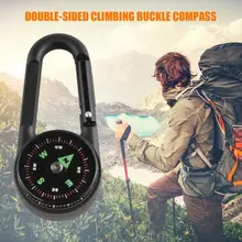 Инструмент для выживания на открытом воздухе карабин с компасом двухсторонний компасы крючок из цинкового сплава акриловое зеркальное покрытие термометр