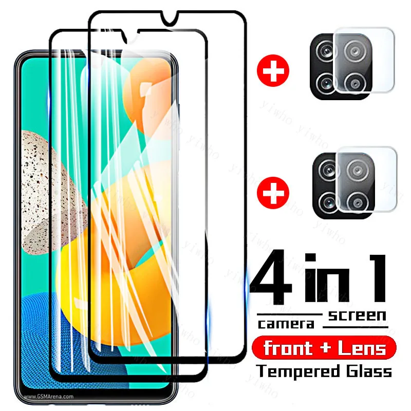 Защитная пленка 4 в 1 для Samsung Galaxy M32, M42, M62, M12, M02, M02S, закаленное стекло для объектива камеры, M51, M31S, M21s
