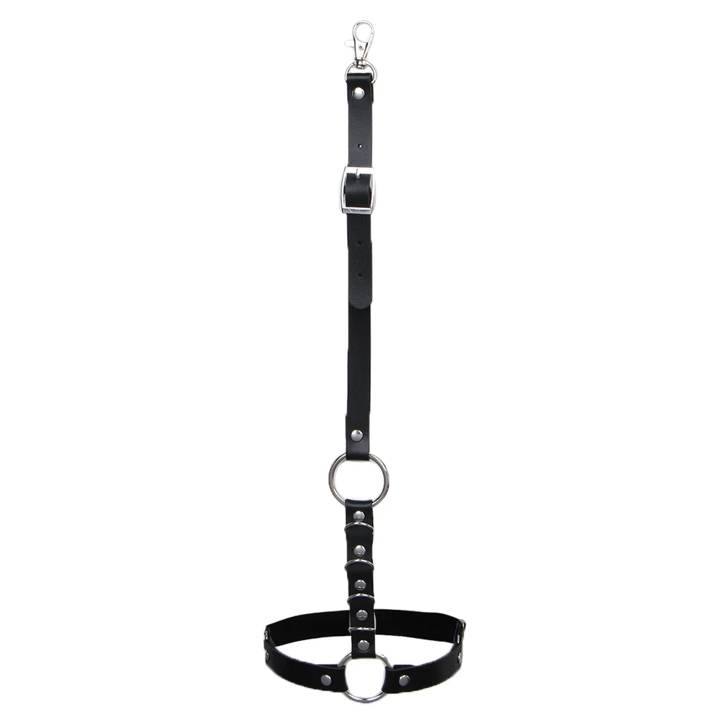 Punk Elastic Leather Strap Body Necklace Rock Thigh Garter Belt Leg Harness