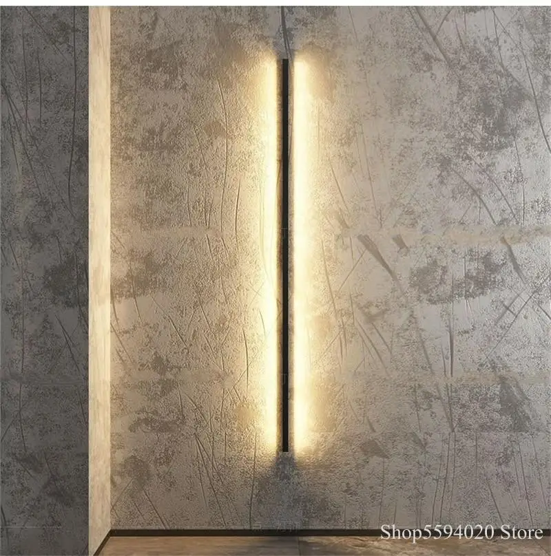 Простой минималистичный длинный настенный светильник декоративная настенная