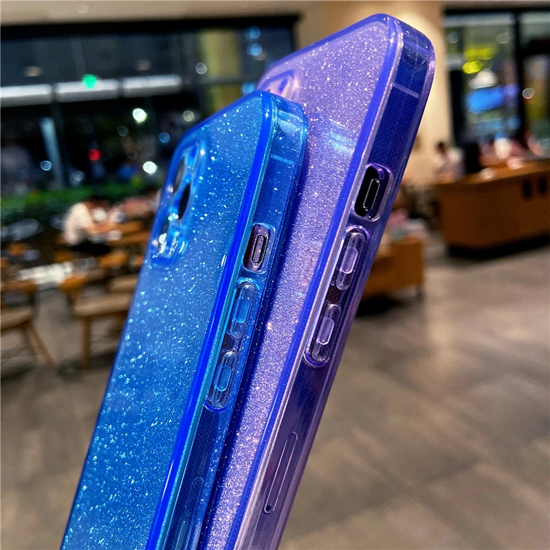 Radiant Glitter Shockproof Phone Case - Bright Slim TPU Cover
