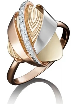 

Yuz platinum ring with cubic zirconia from combined gold